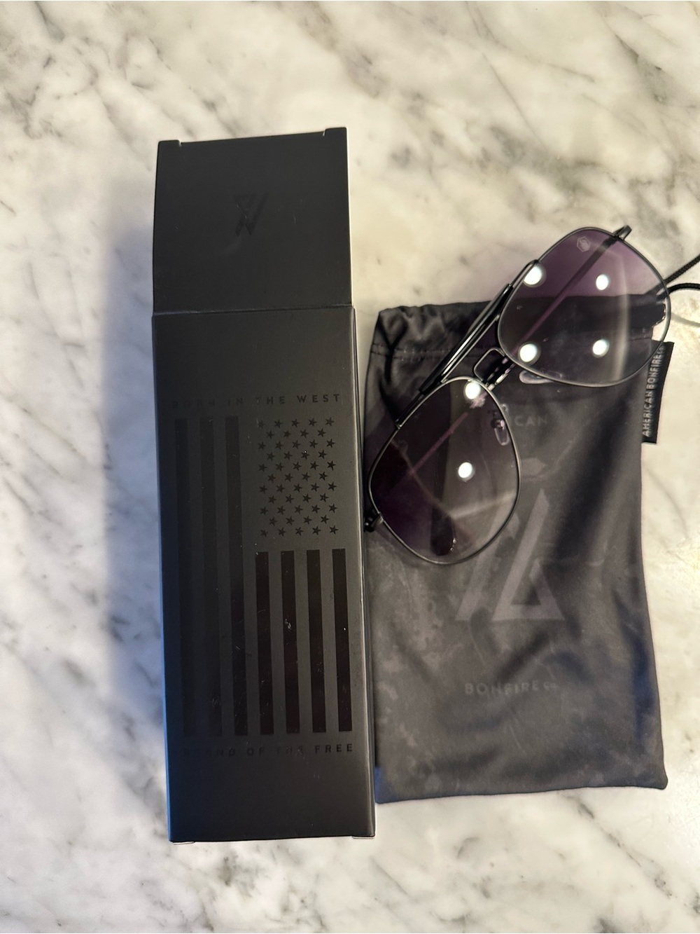 American bonfire  Mojave Sunglasses - Black Frame Dark Smoke Lenses NWT UNISEX